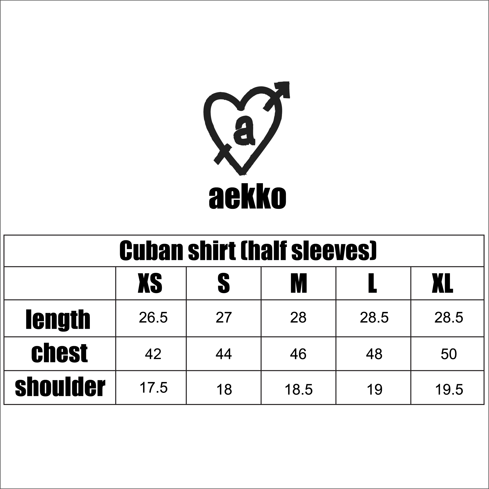 Size chart for Windows 2000 Shirt