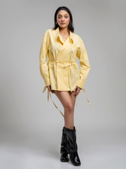 Textured Butter Yellow Shirt