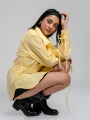Textured Butter Yellow Shirt