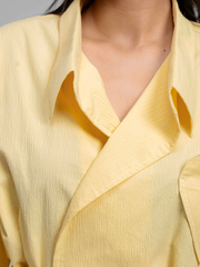 Textured Butter Yellow Shirt