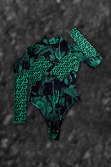 Mesh Monogram Bodysuit