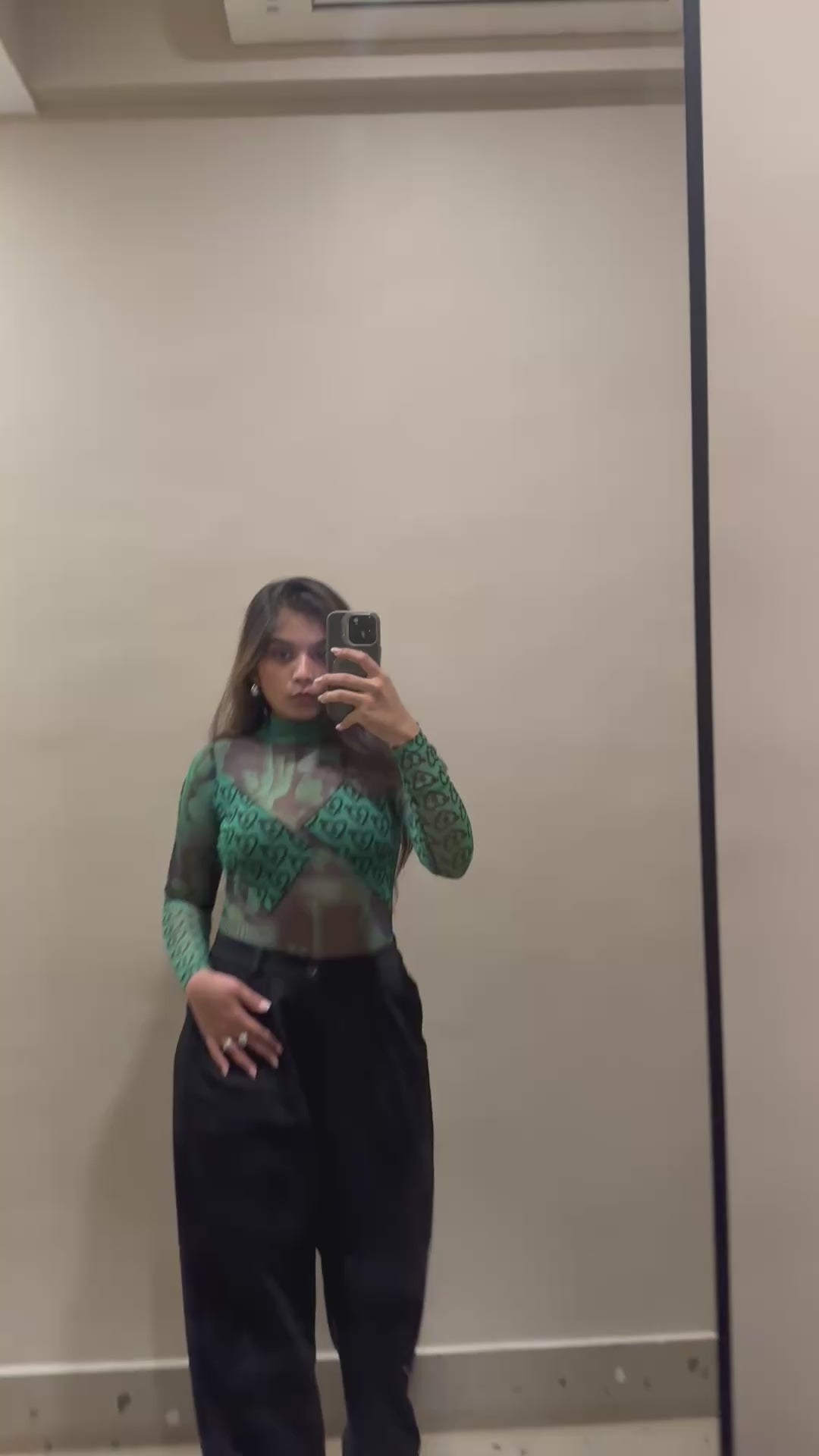 Mesh Monogram Bodysuit